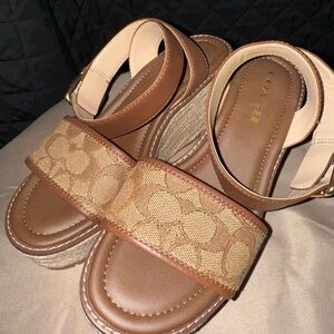 Coach Signature Platform Sandals